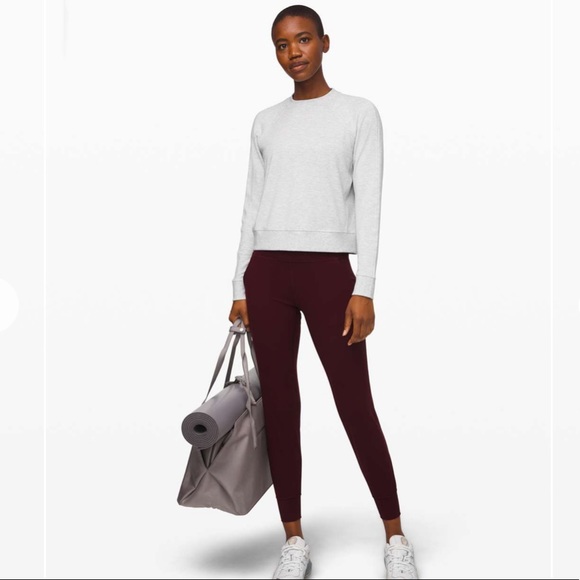 LULULEMON Warm Down Crew — heathered DARK grey , size 2 - Picture 1 of 10